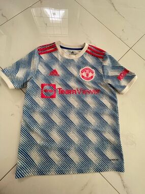 Manchester United Blue White and Red Jersey ADIDAS jersey for 13-14 years old